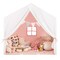 Kids Indoor Outdoor Play Tent with Padded Mat and Wood Frame 51.5-In Pine Wood Fabric Playhouse